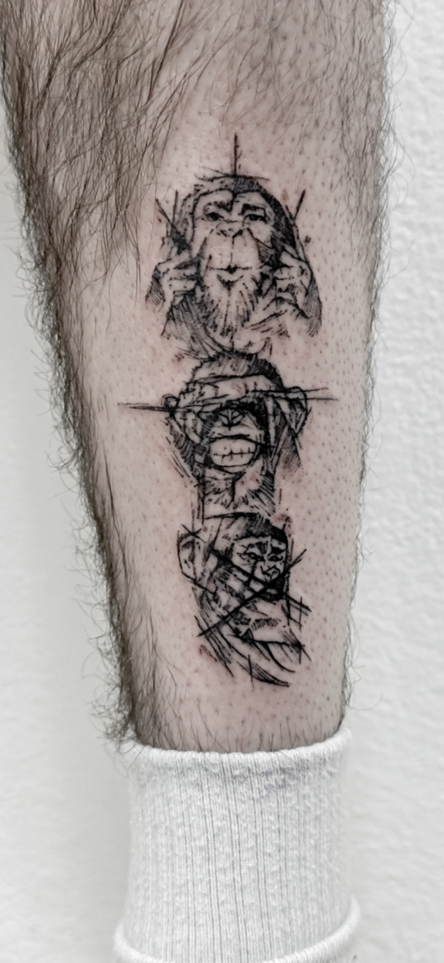 Black Work Tattoo - Warp Tattoo Shop Chiang Mai
